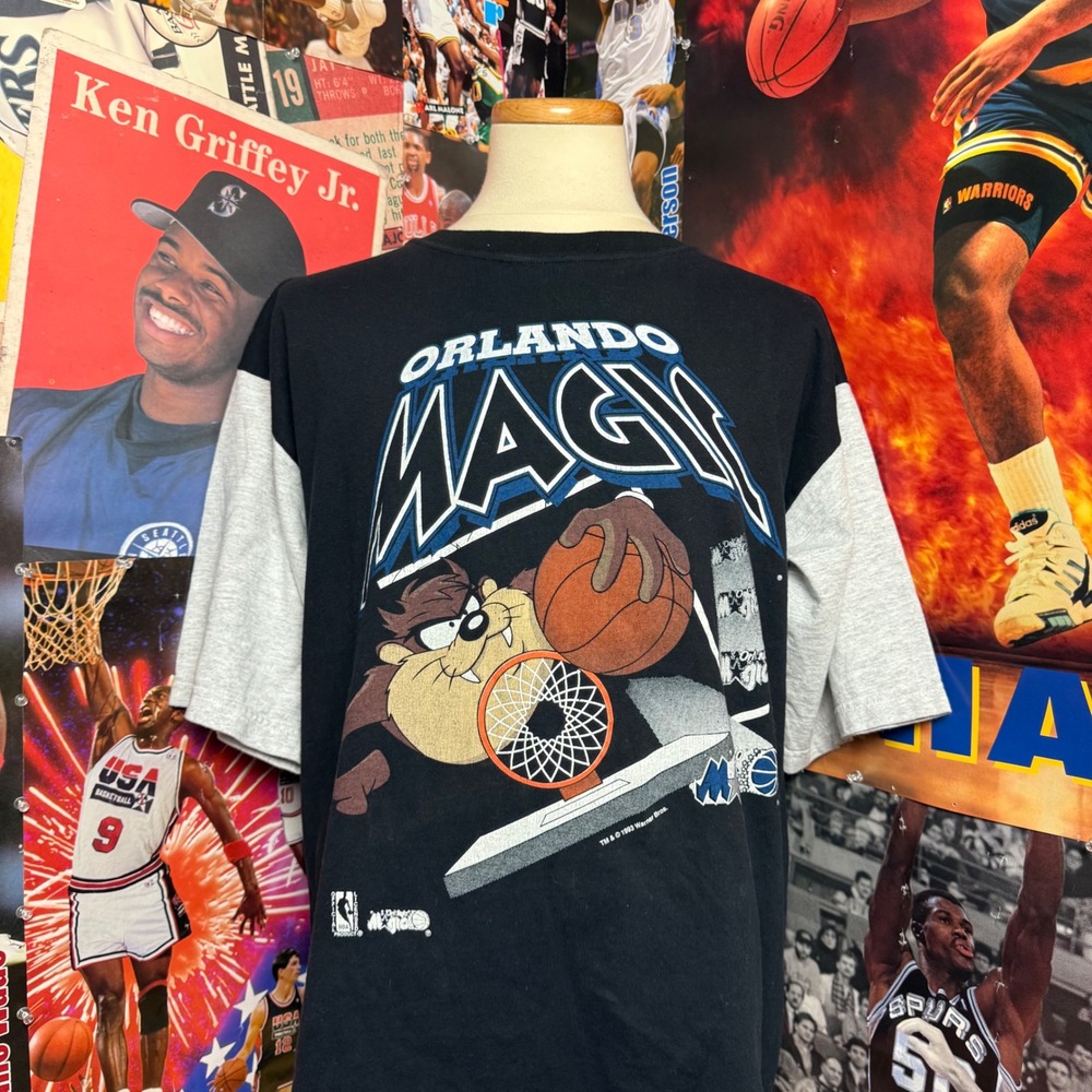 Vintage 90s Orlando Magic Looney Tunes‎ Taz T Shirt NBA Basketball Tee Sz XL